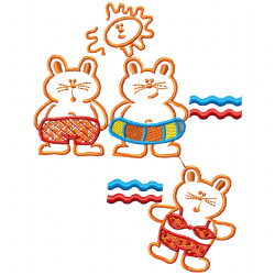 Kids And Toys Embroidery Design 4